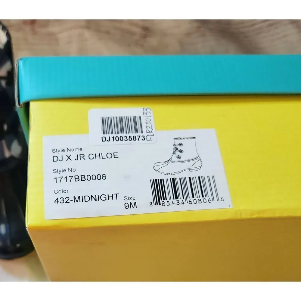 Draper James X Jack Rogers Chloe Gingham Duck/Rain Boots Size 9 New‎